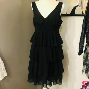 JONATHAN MARTIN Black Gawn Vneck Layers Skirts| 10